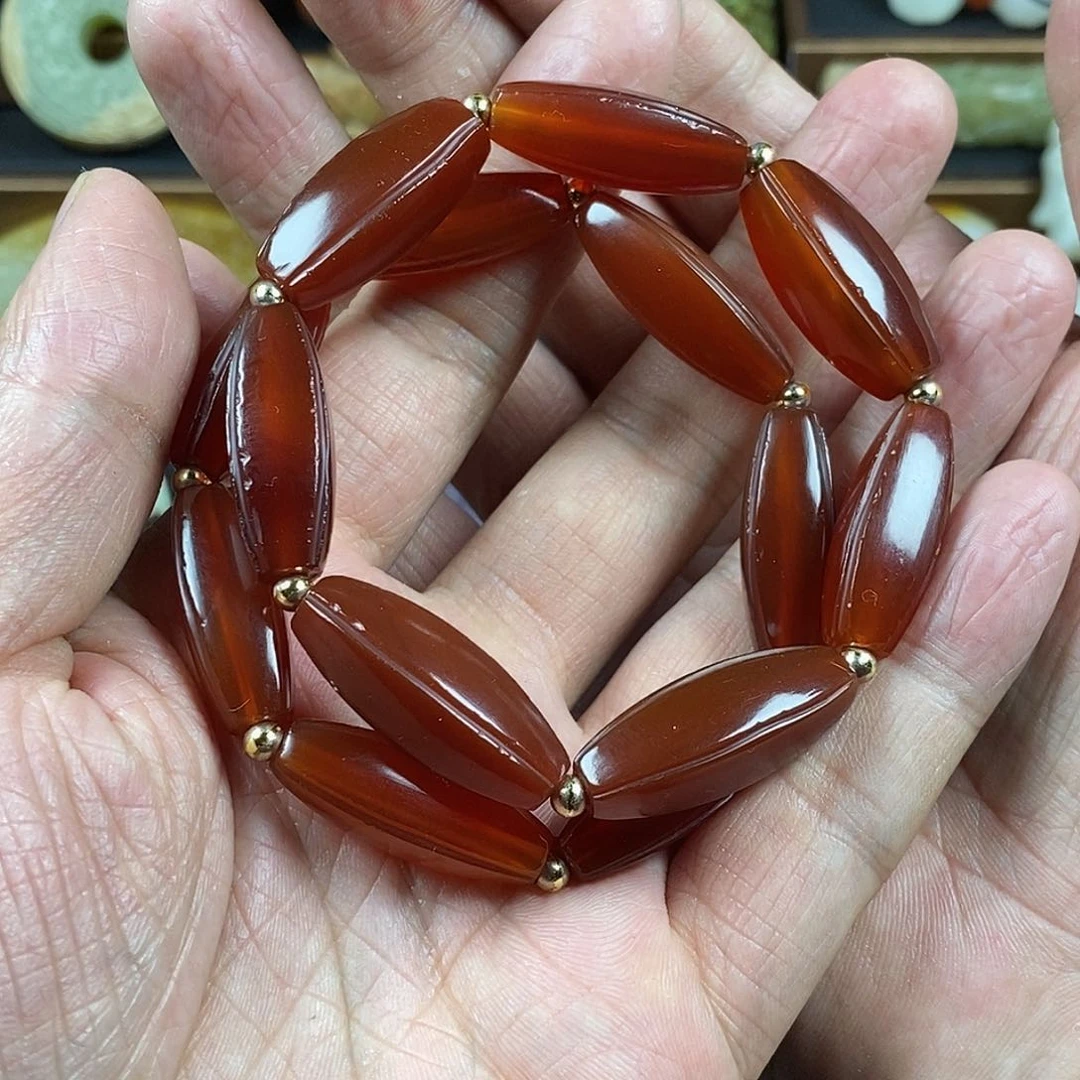 玛瑙/玉髓手串未镶嵌硕*.