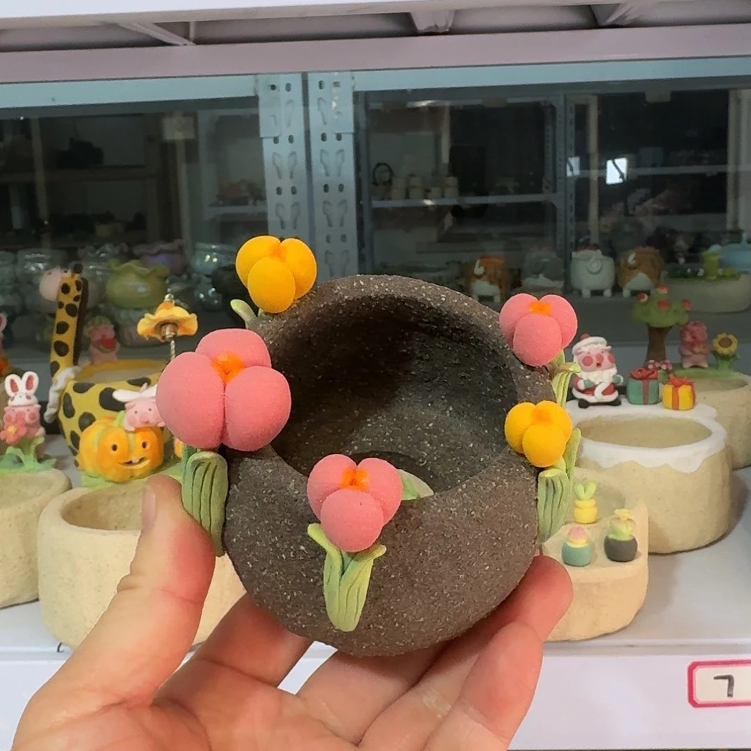 厂家直销手工花盆摆件