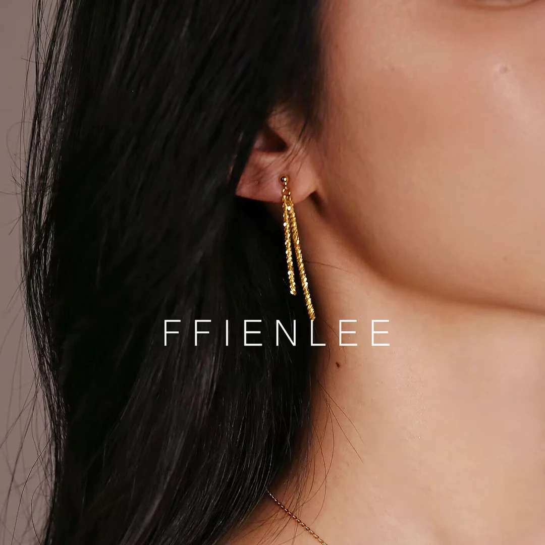 925银耳饰 <浪漫主义>碎冰冰链条流苏耳饰女小众高级感耳线耳针款