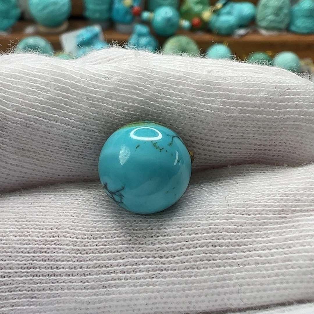 绿松石圆珠 未镶嵌