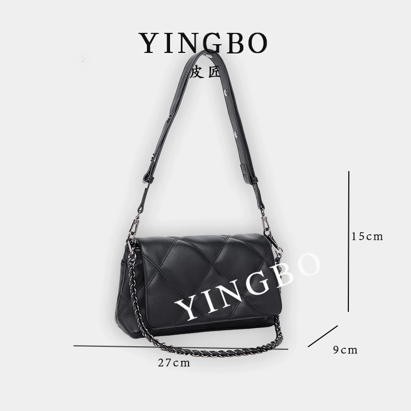 【（大号）自留款】QYX-98009-黑色 小众设计感时尚百搭女包