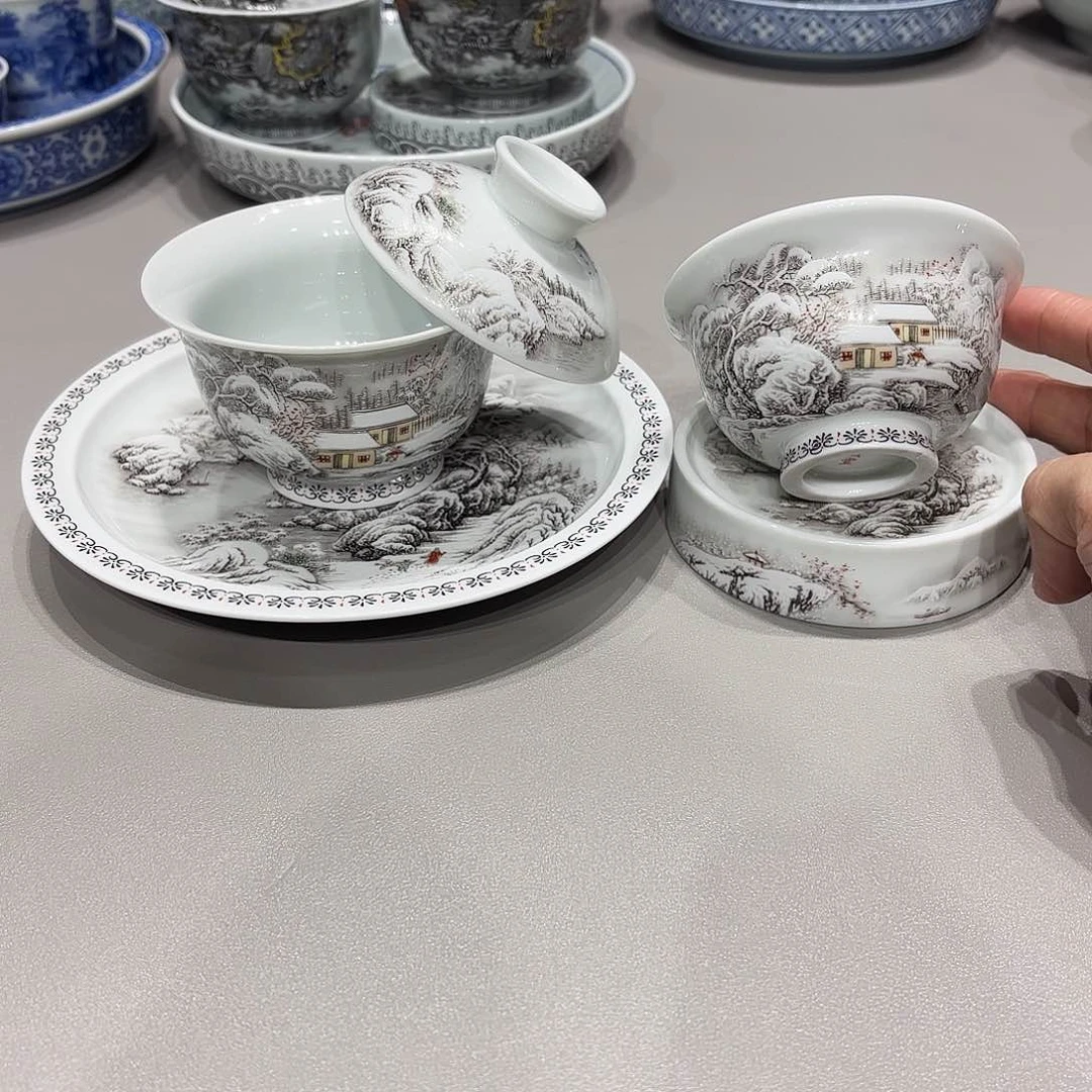 盖碗景德镇茶具高温