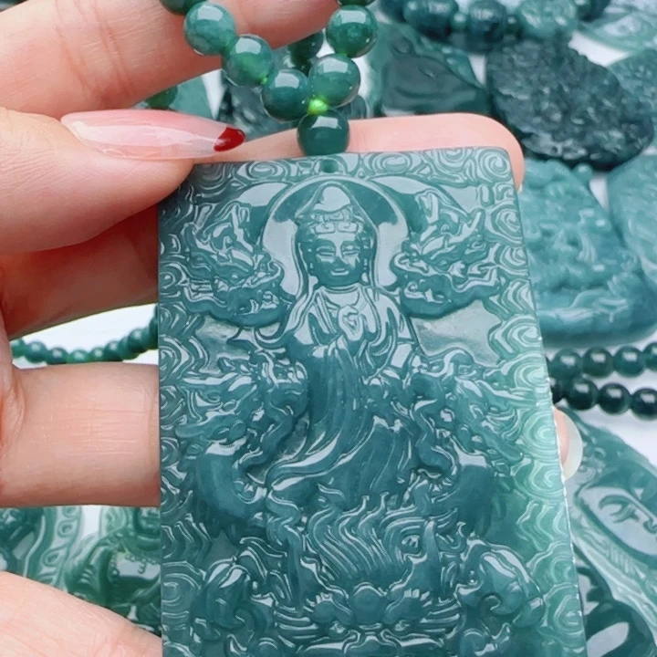 翡翠未镶嵌颈饰多样性发货天然A货翡翠