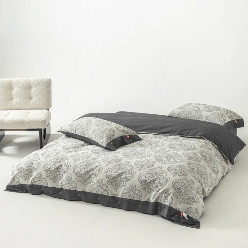 【波拿】美式复古风大提花四件套 新中式干爽舒适透气 高级感