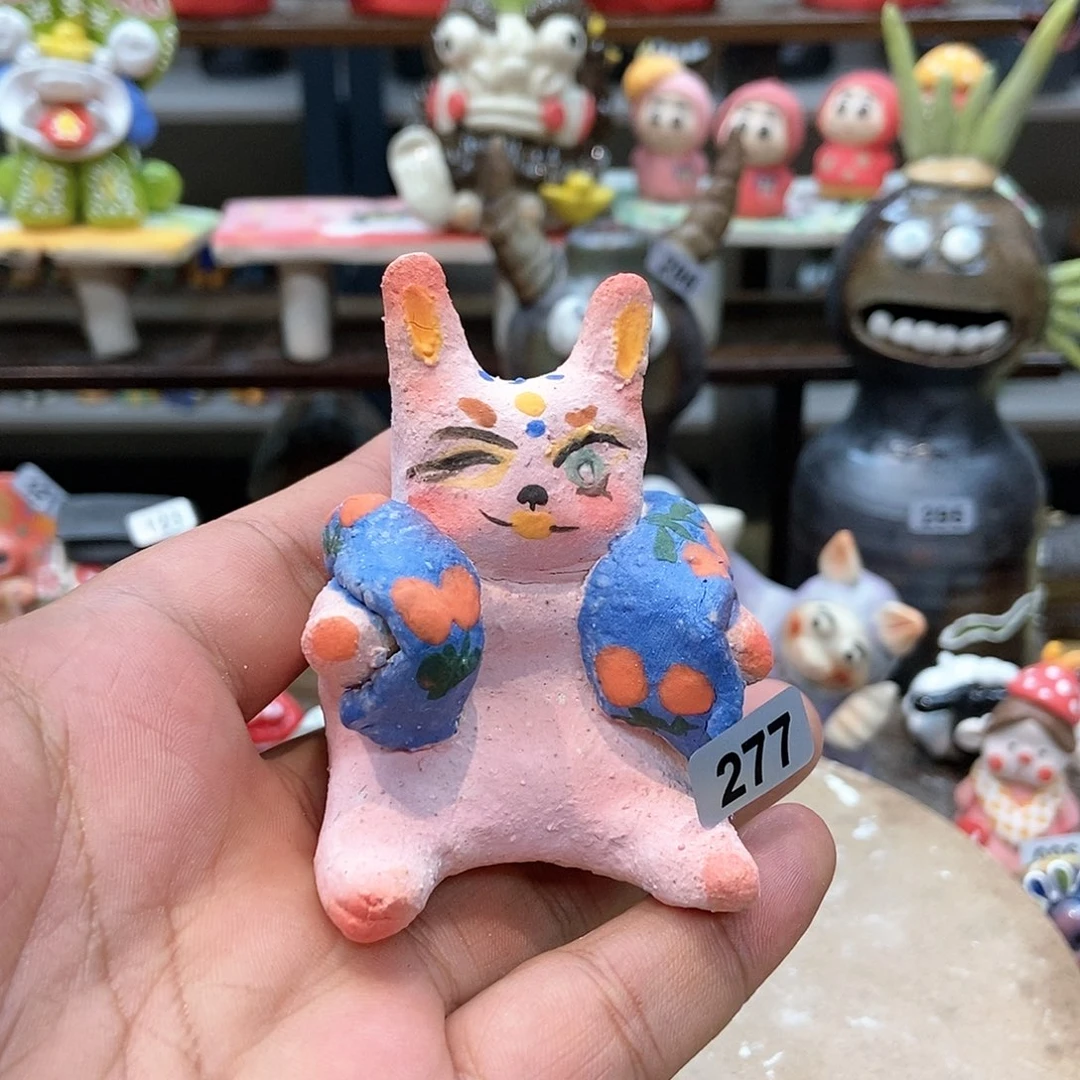 摆件直播间手工抽象陶瓷摆件277
