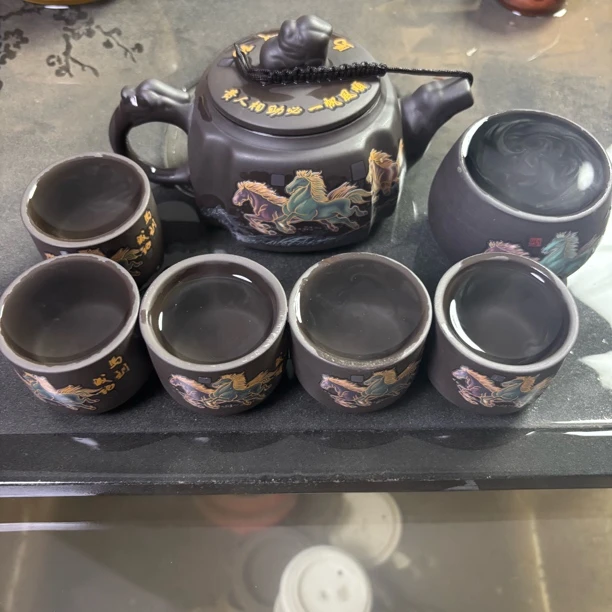 300毫升八骏图一壶六杯