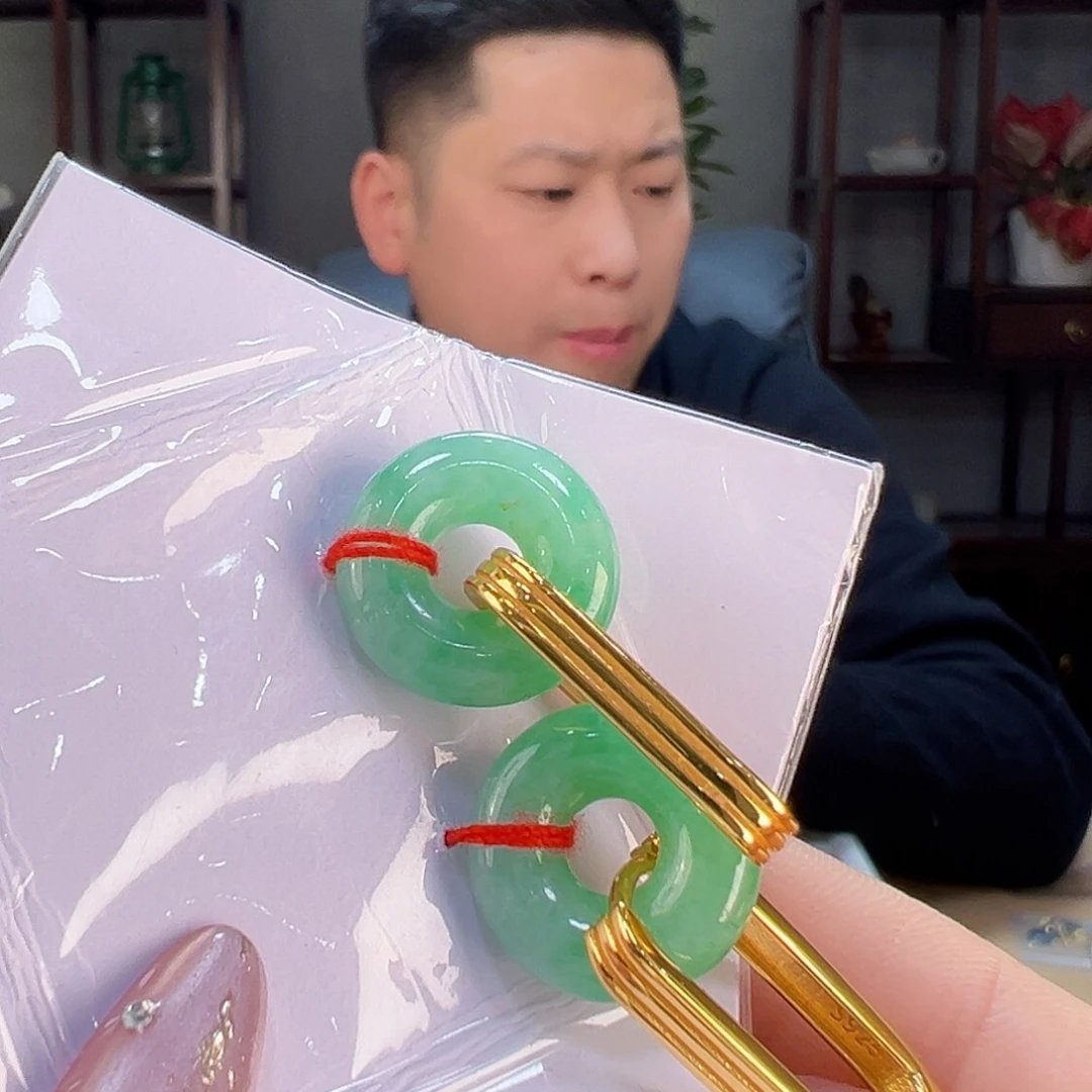 翡翠耳饰银S925镶嵌耳环