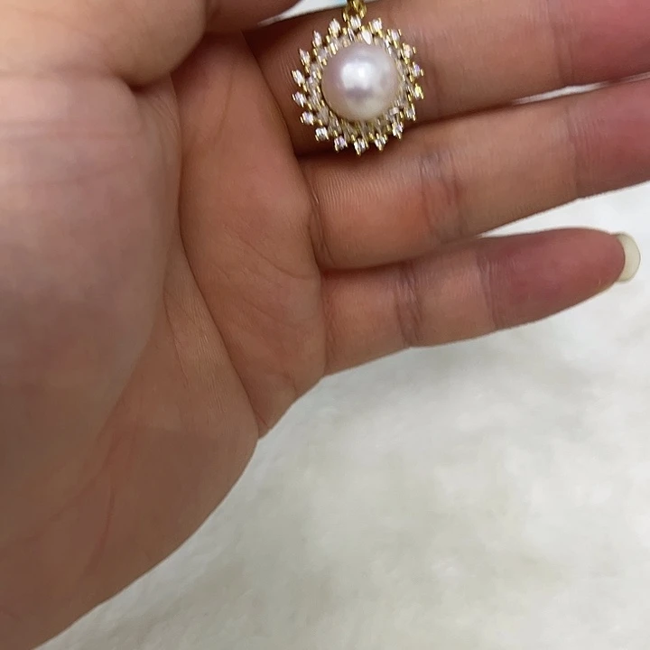 银S925镶嵌nn054淡水珍珠