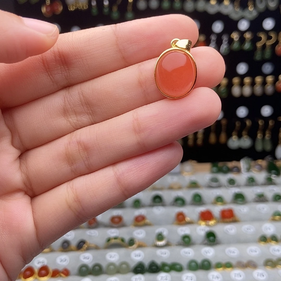 和田玉银S925镶嵌颈饰