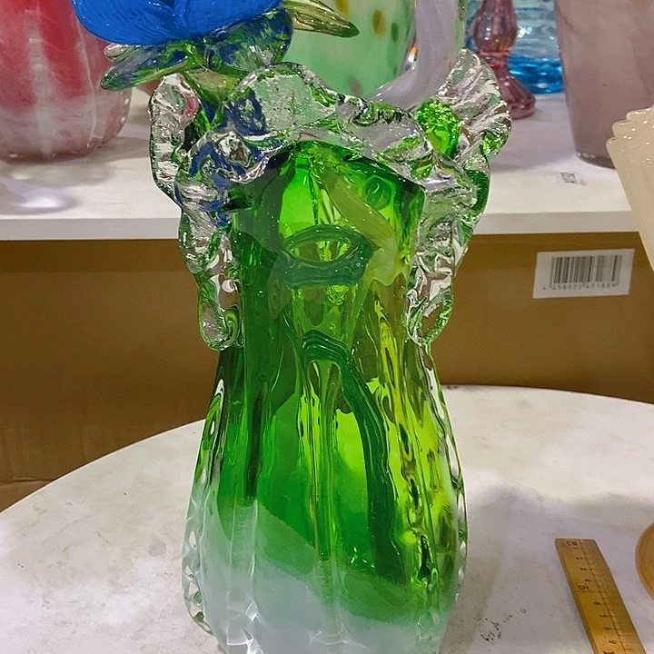 琉璃琉璃花瓶高33口12