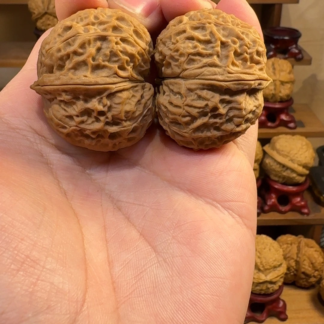 铁核桃把件龙鳞元宝43尺