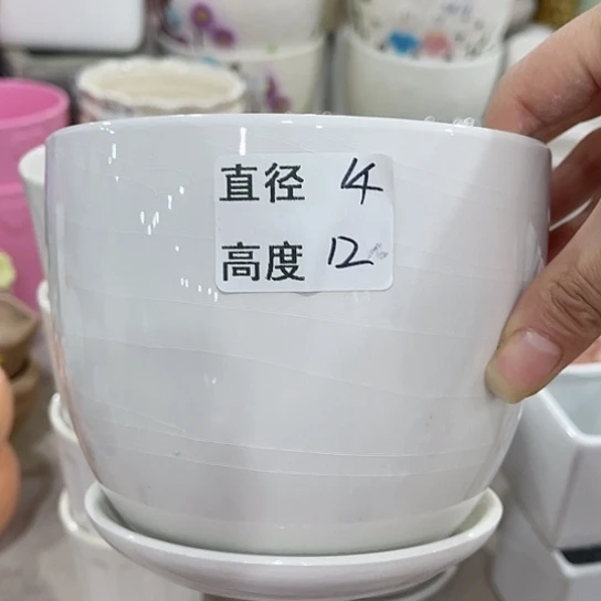 多肉绿植陶瓷花盆9.9包邮，有孔