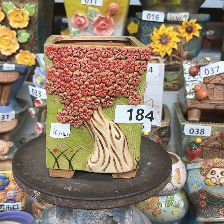 紫砂花盆粗陶材质多肉花盆