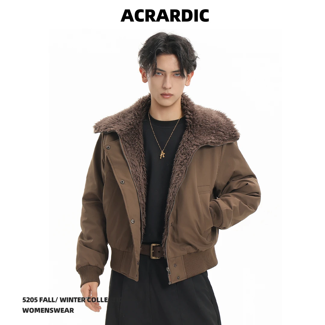 ACRARDIC冬季美式短款座山雕棉衣男街头痞帅cleanfit保暖棉服外套