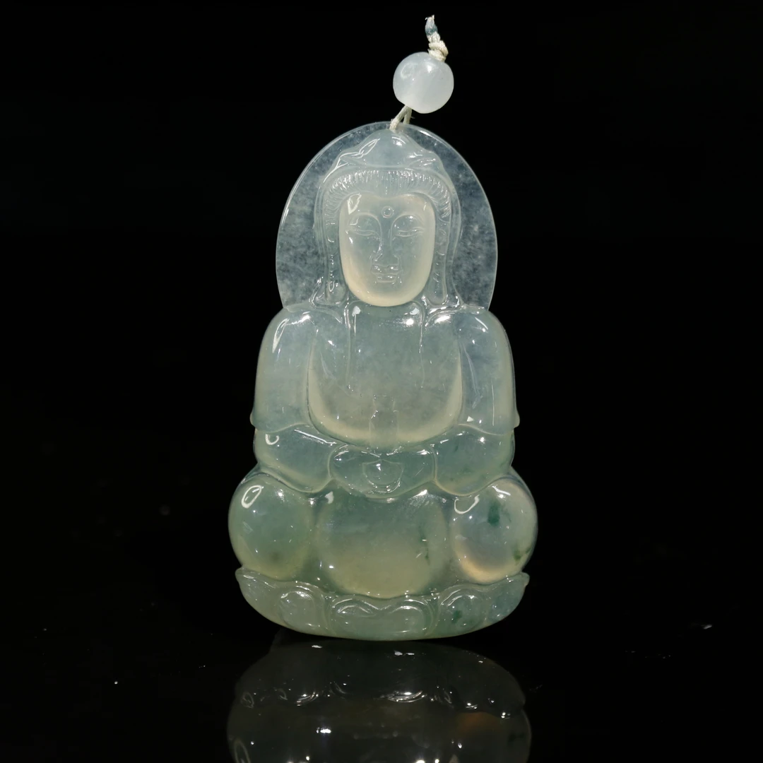 20天然缅甸翡翠A货冰晴观音/400648/上海嘉禾拍卖