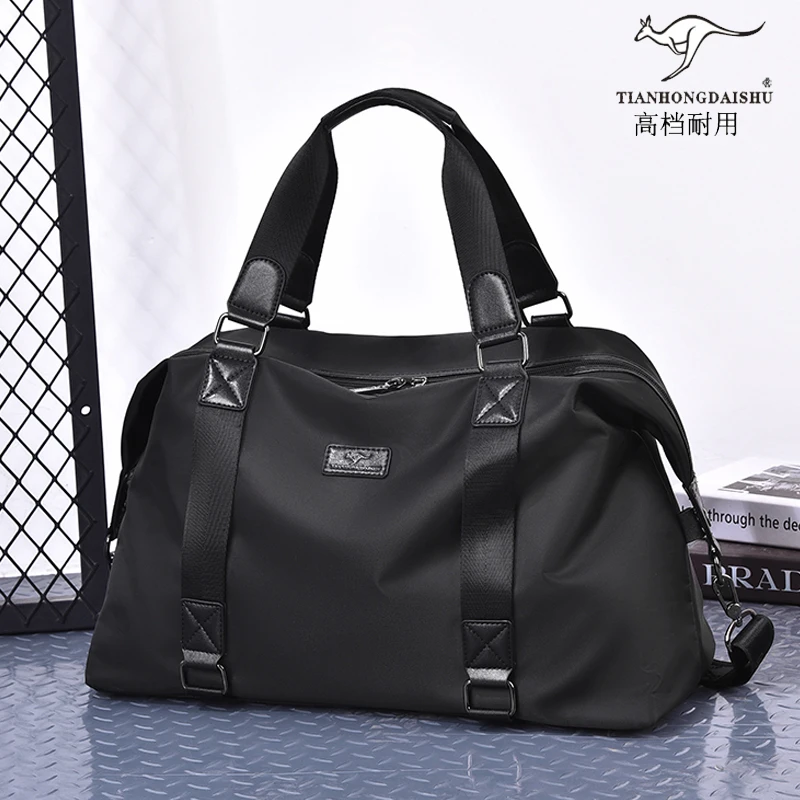 帅桐袋鼠旅行包男高档时尚休闲行李包户外轻便收纳包大容量健身包