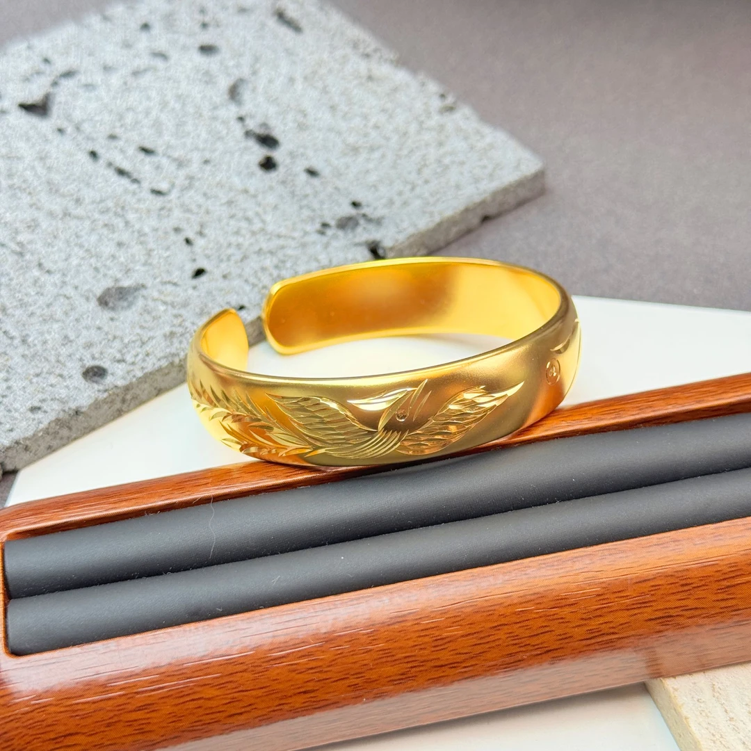 17229龙凤呈祥开口古法手镯