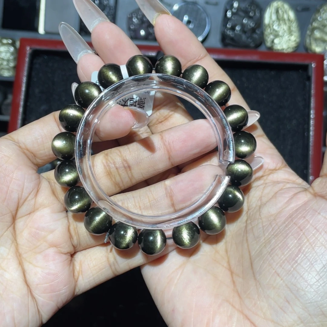 【闪购商品】未镶嵌黑曜岩手串零*二