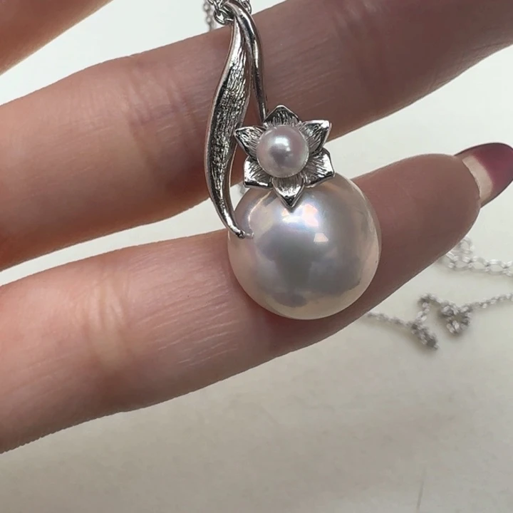 拼合珍珠（马贝珠）颈饰未镶嵌