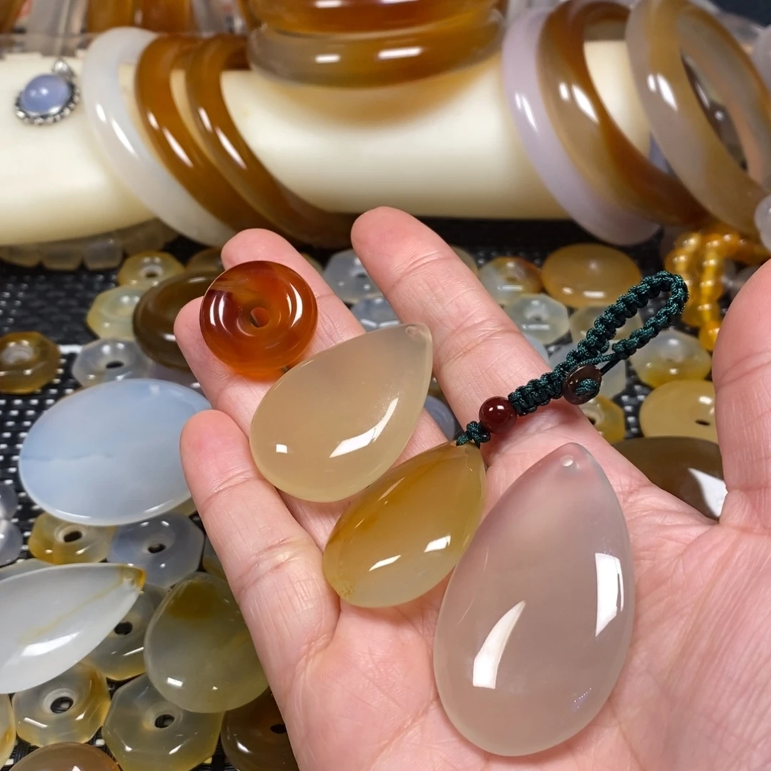 竹***玛瑙/玉髓未镶嵌玛瑙平安扣