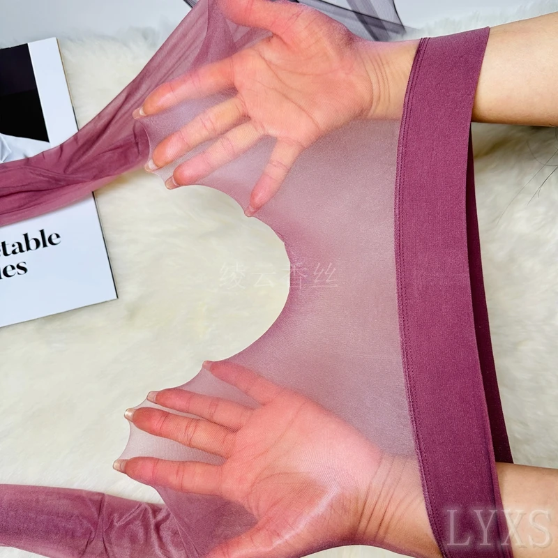 极光窄腰无缝深裆超薄款丝滑油亮丝袜连裤袜