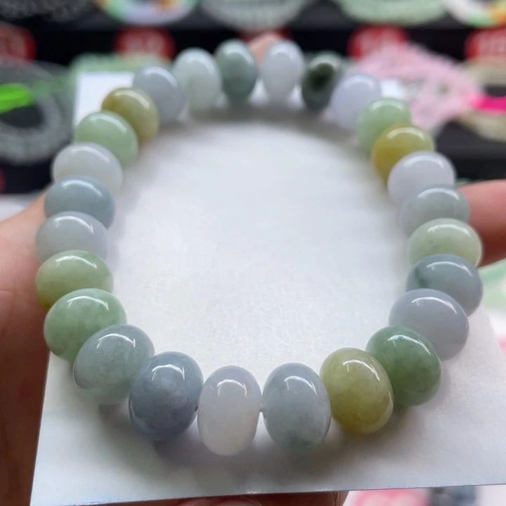 未镶嵌手链翡翠卡10.7有纹裂