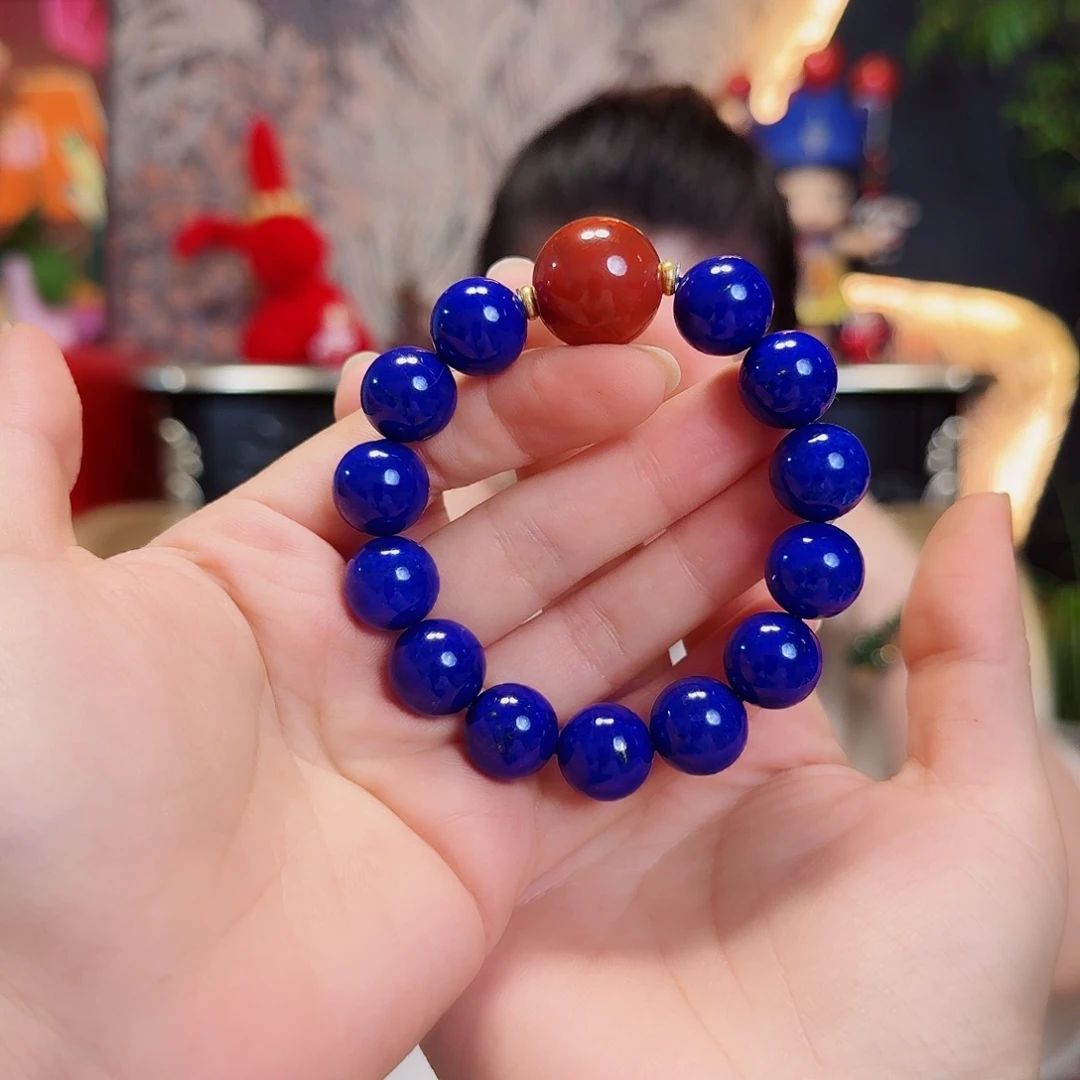 青金石18K金镶嵌手链