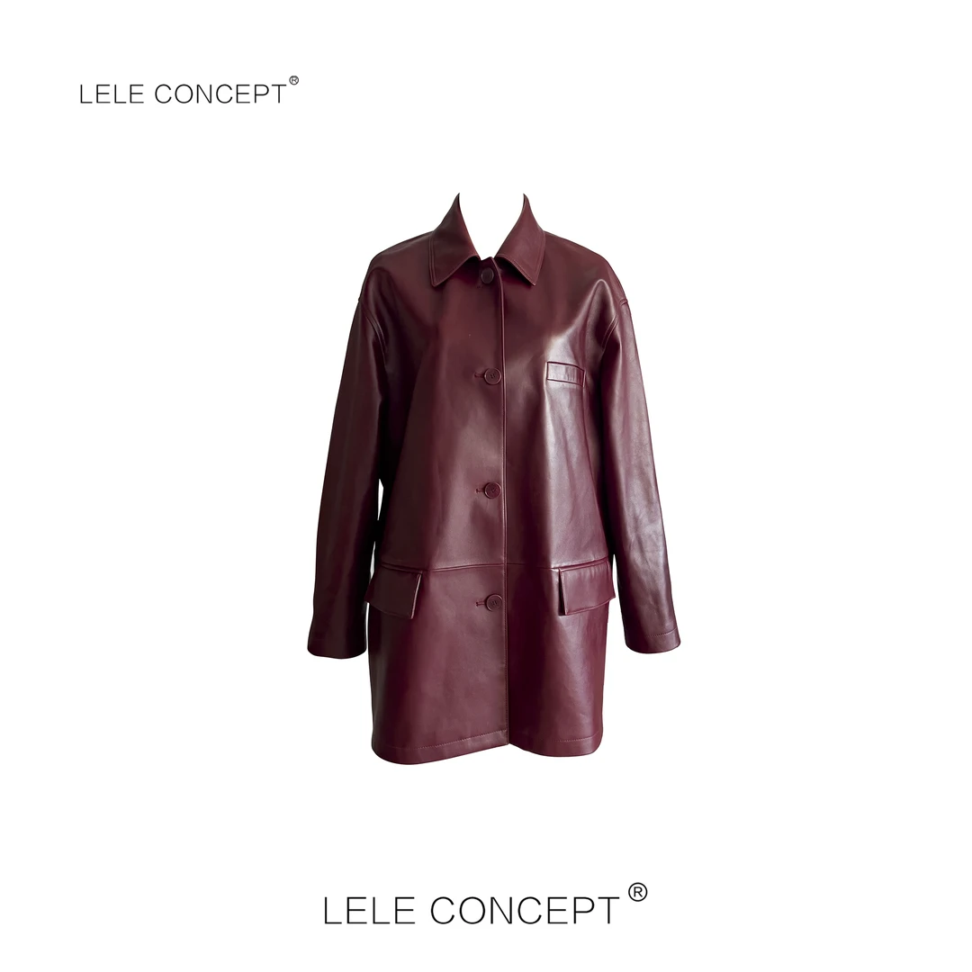 LELE CONCEPT | 轻奢高级感极简中款皮衣FP25S0064W
