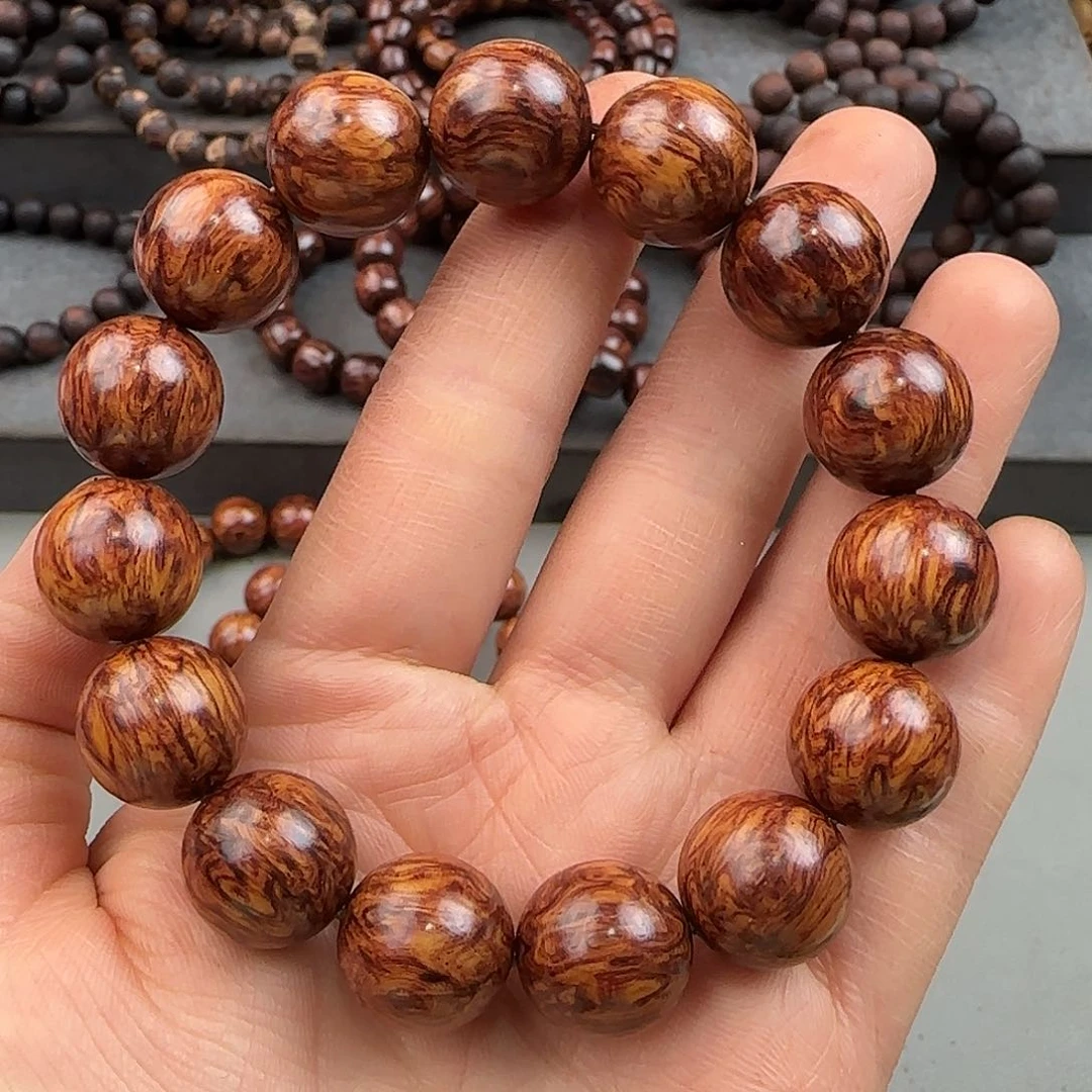 降真香手串/手链1.5海南红降玉化瘤疤老料