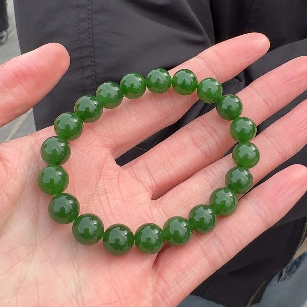 和田玉手串未镶嵌215冀哥卡10左右俄料