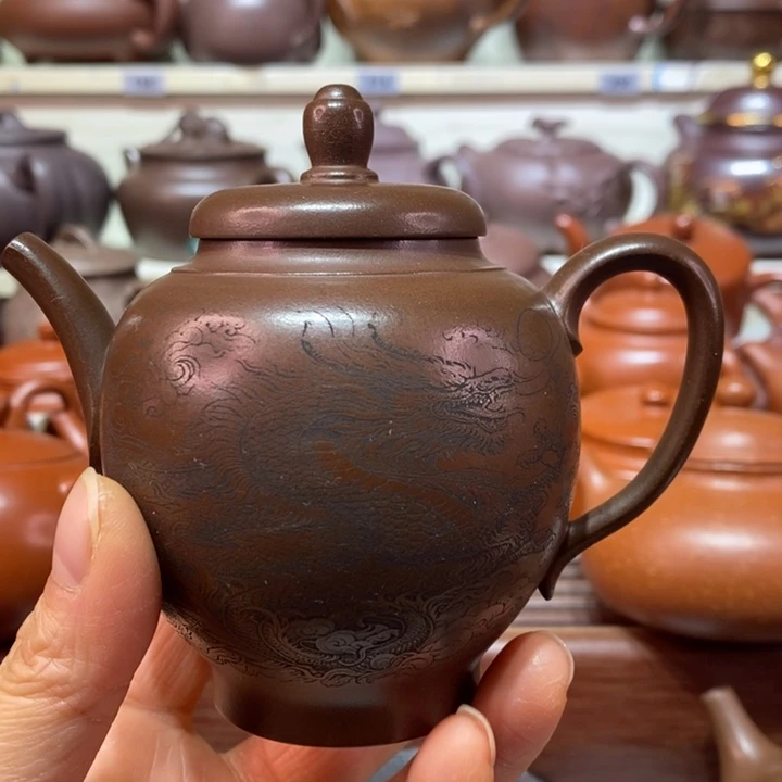 紫砂茶壶微瑕处理一把