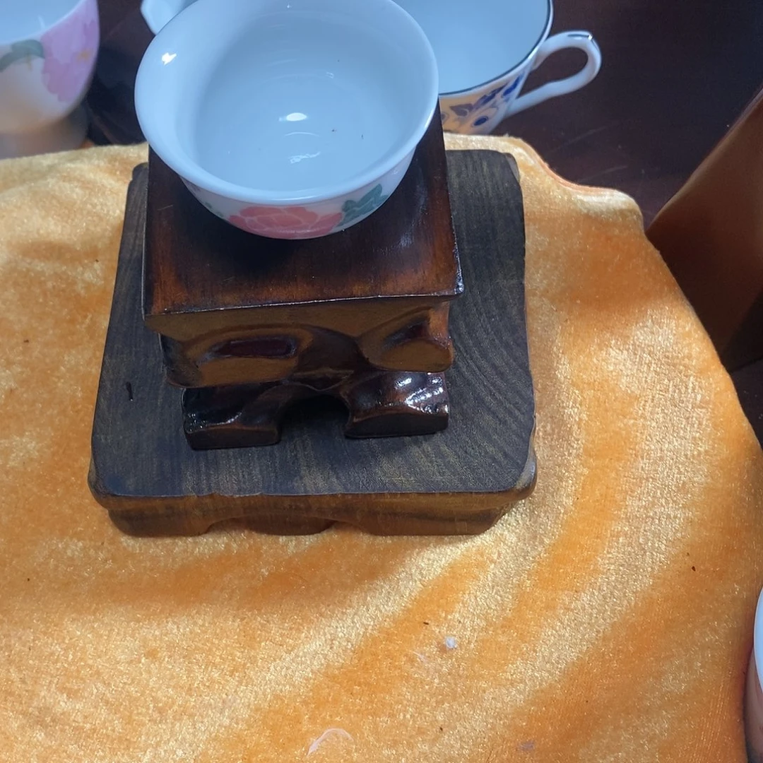 摆件醴陵釉下五彩手绘芙蓉花客人杯