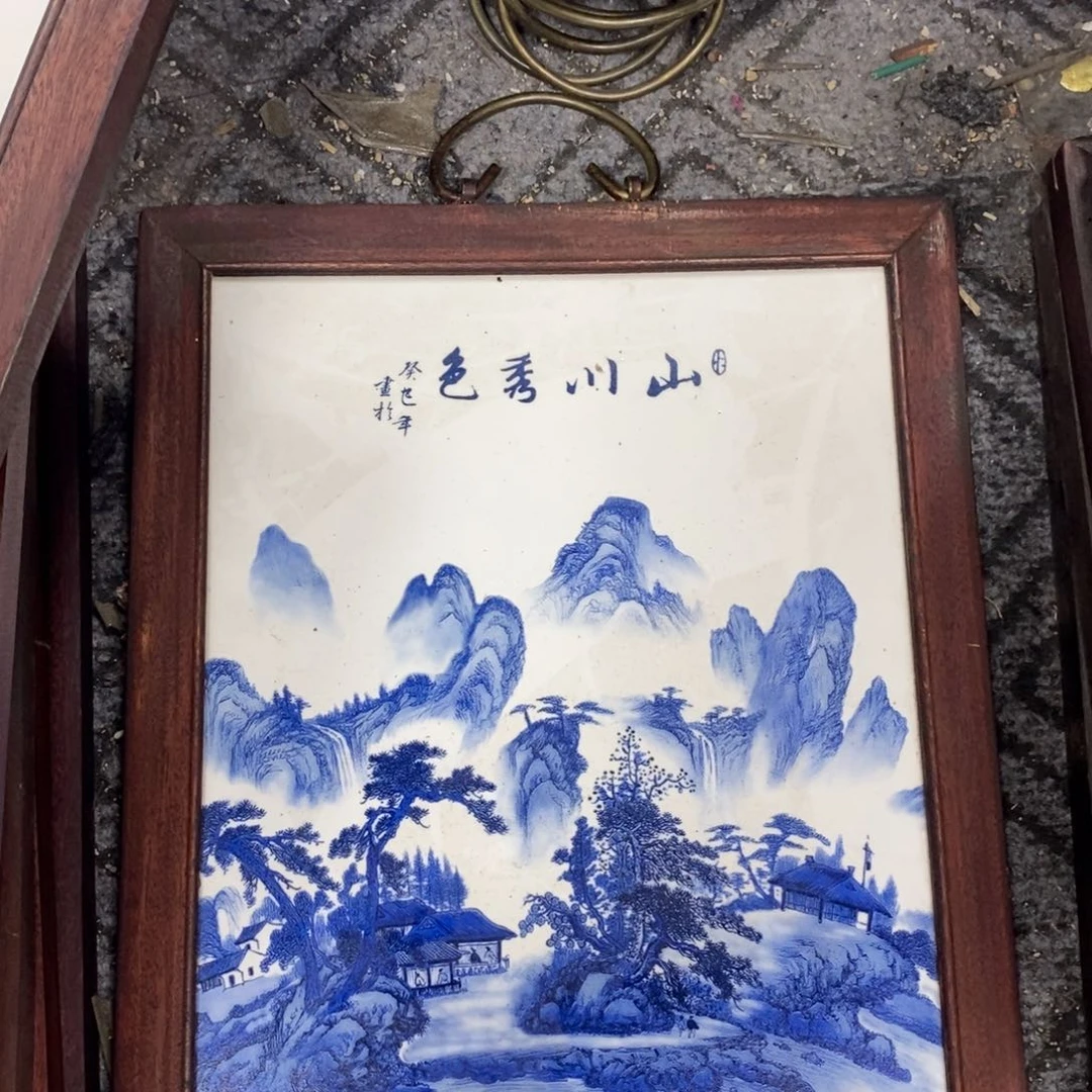 瓷片37*28厘米景德镇瓷板画柴窑烧制