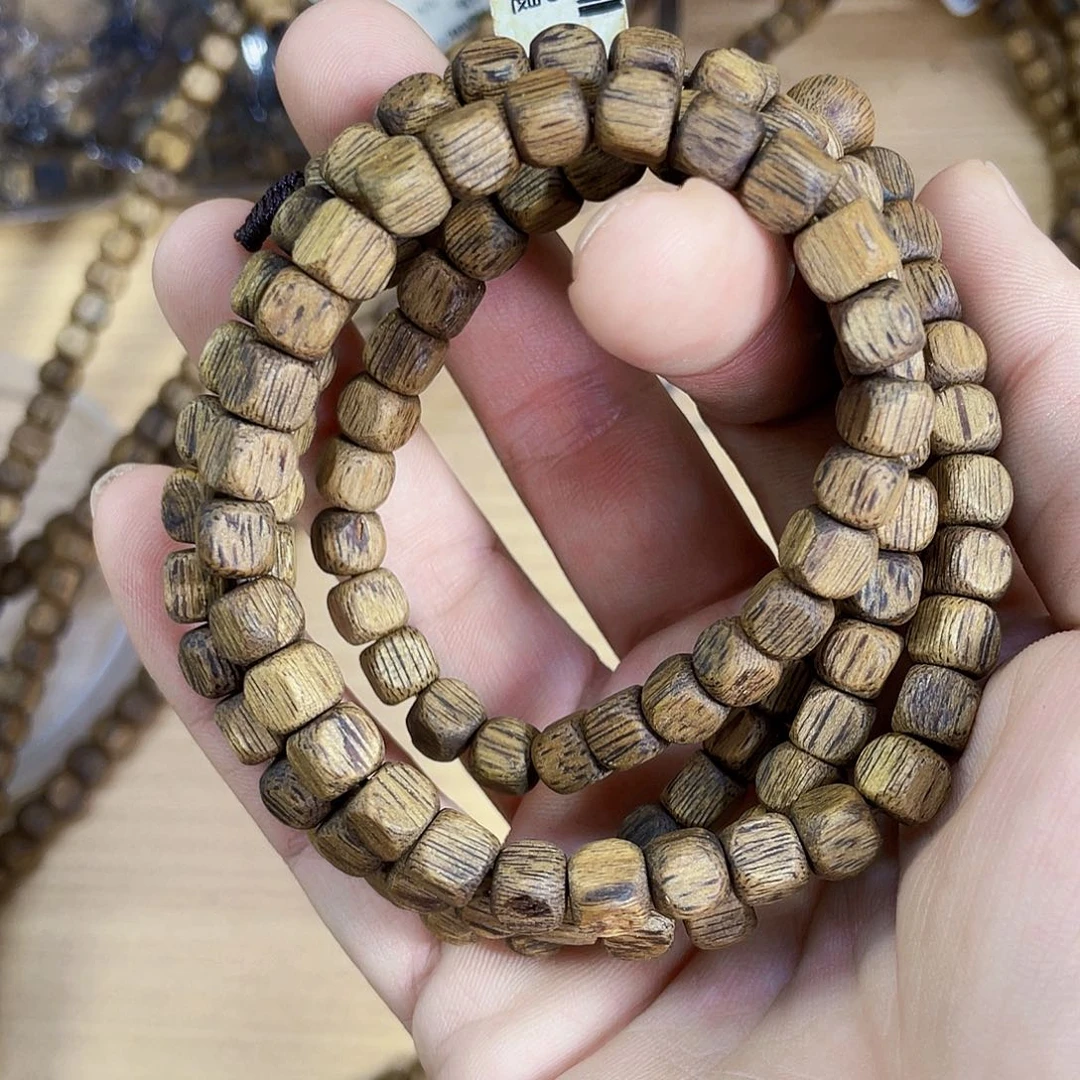 沉香碎屑沉香棋楠伽罗六方珠长串0.6/16克多样性发一