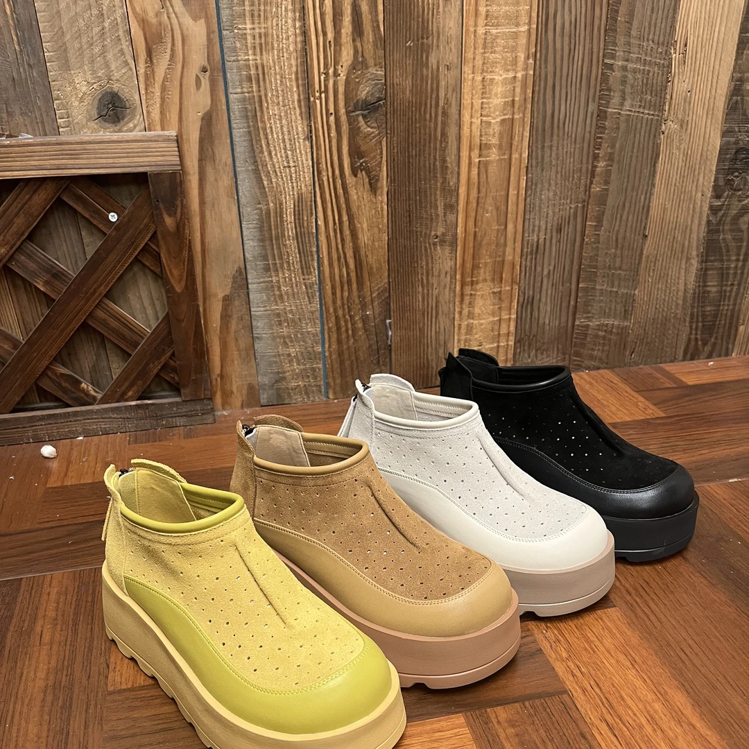 ｜夏日畅想-惊喜｜5.5公分厚底 牛皮厚底鞋不增重脚舒适 556