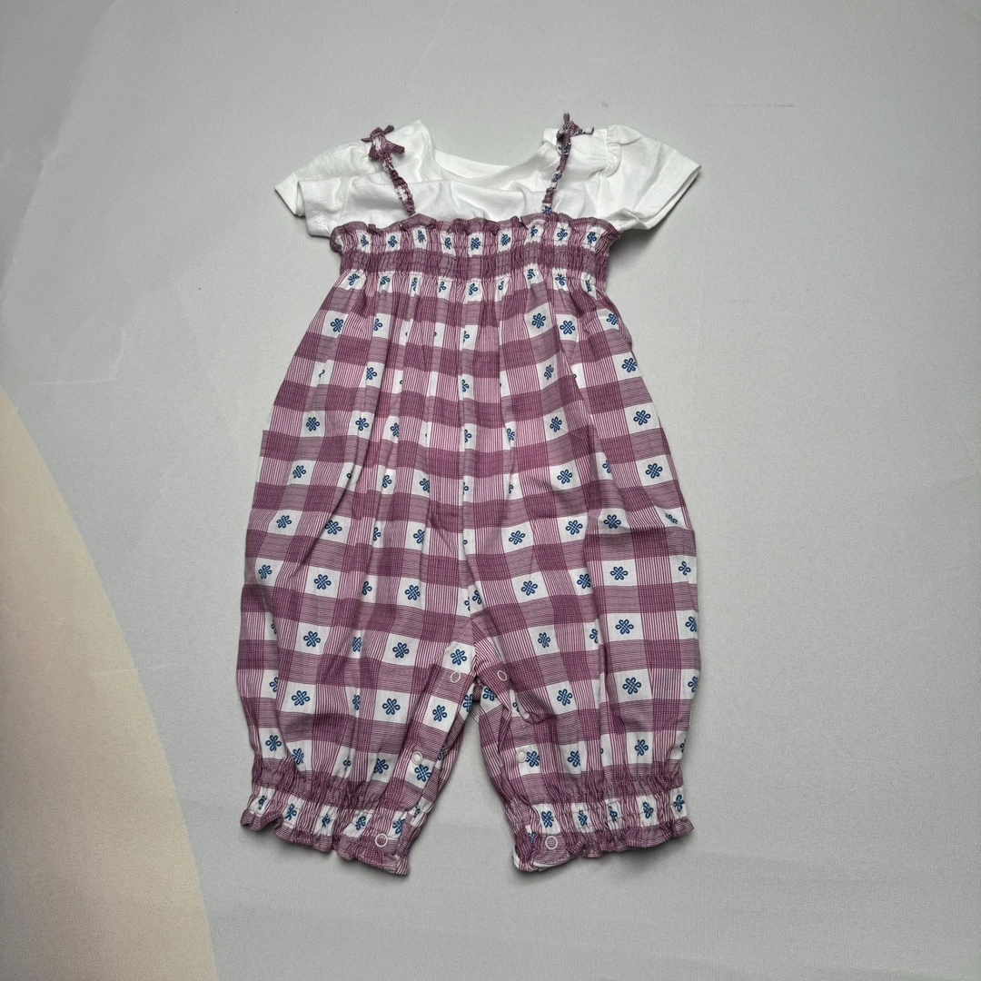 【丽家yuan系类】儿童婴幼儿短袖连衣裤套装碎花女童时尚休闲116