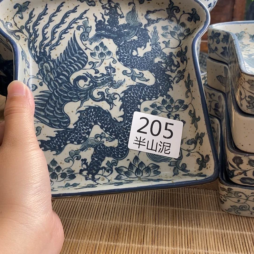 手工手绘青花高温陶瓷
