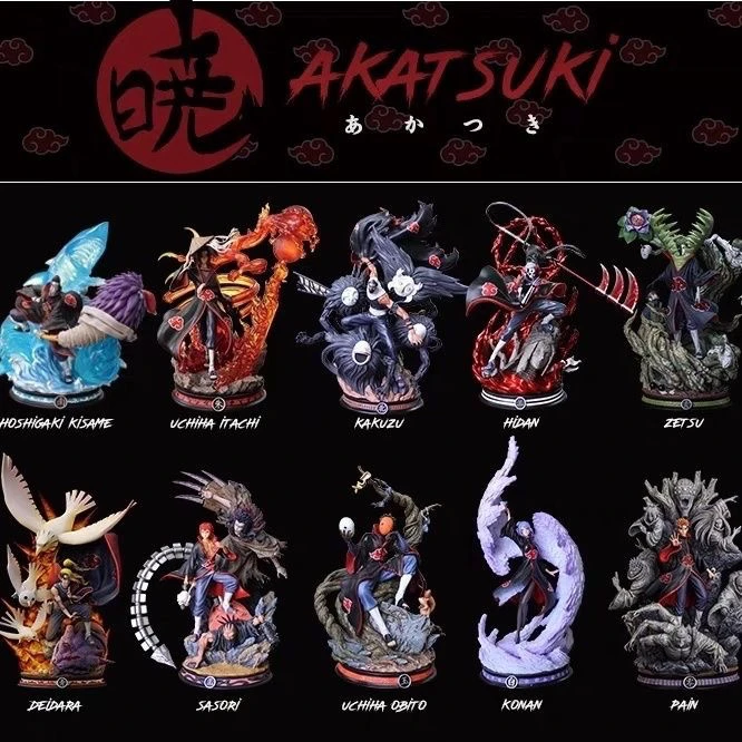 火影晓组织手办模型晓组织佩恩迪达拉飞段鬼鲛阿飞战斗摆件手办