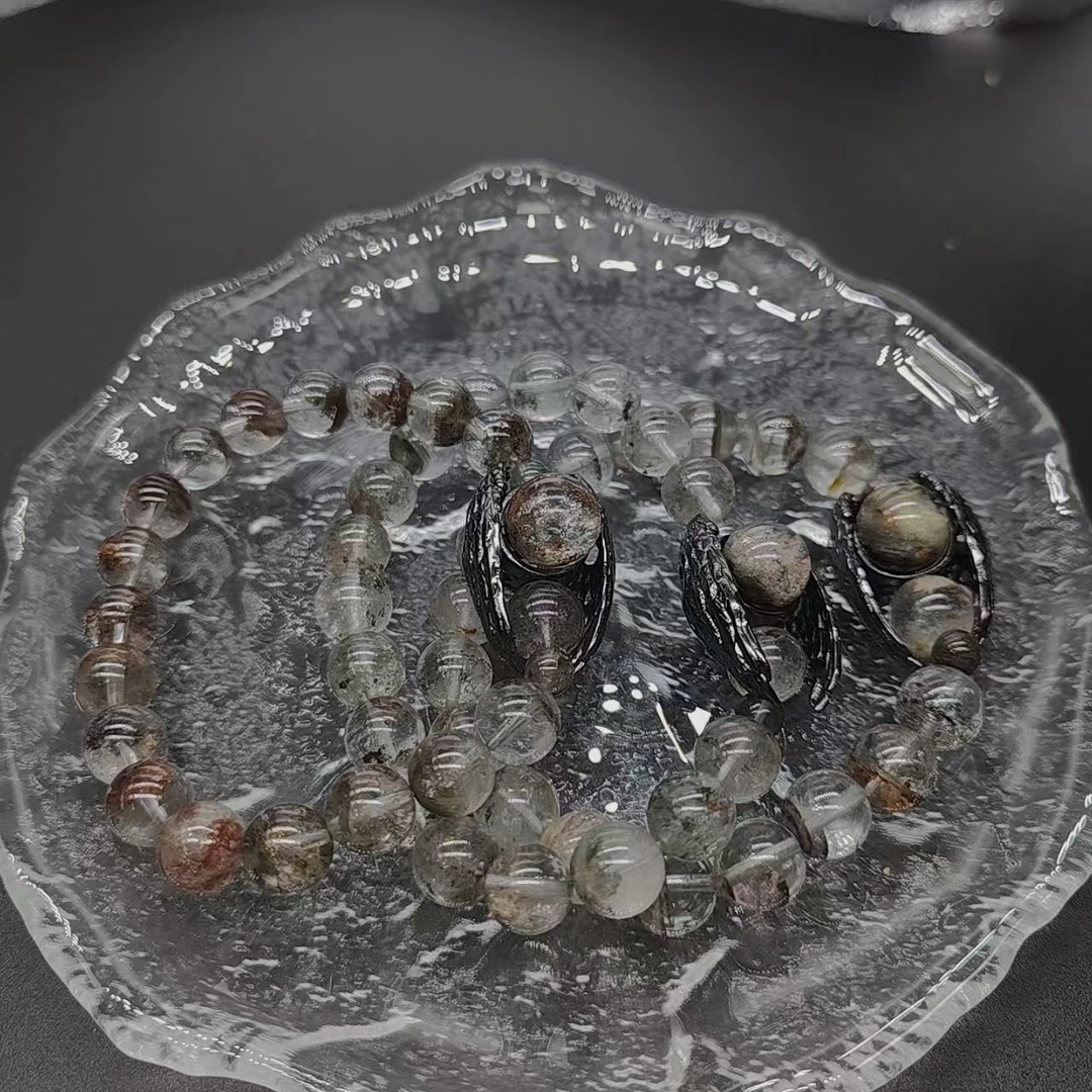 硕夏天然绿幽灵9-10mm设计款手链多样性发其一SX0550