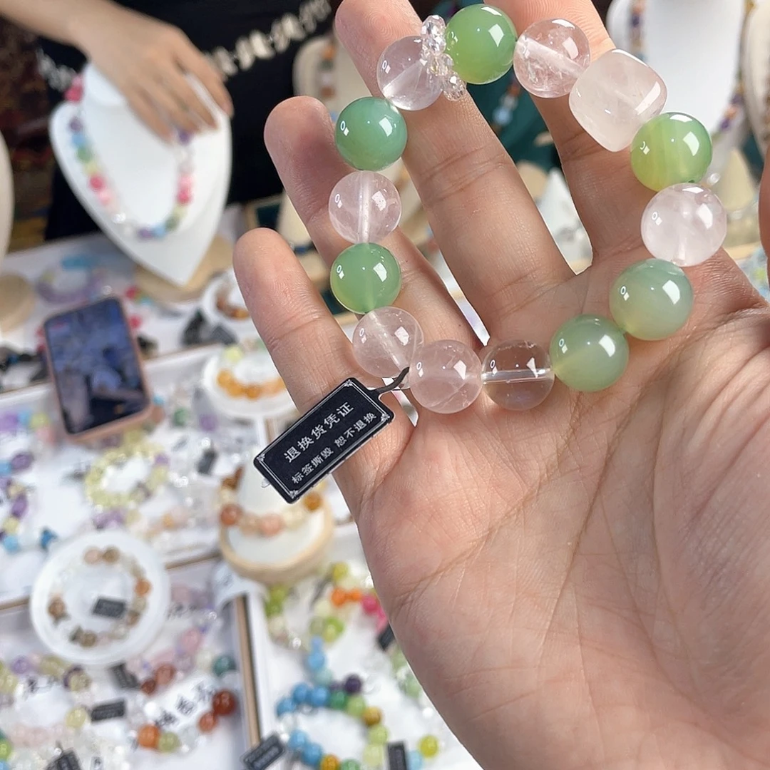 银S925镀金镶嵌手链水晶