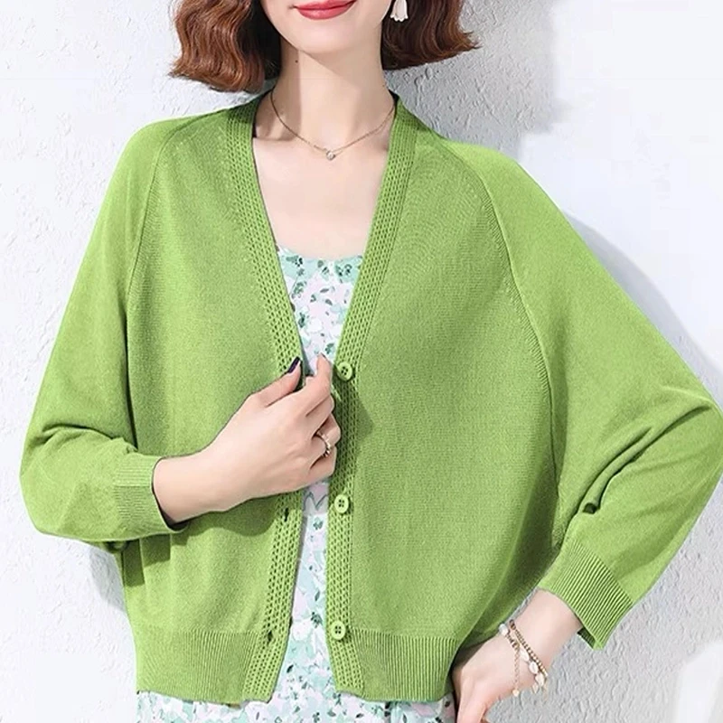 【主播同款】洋气开衫春夏季短款空调衫防晒服百搭宽松薄款外搭气质