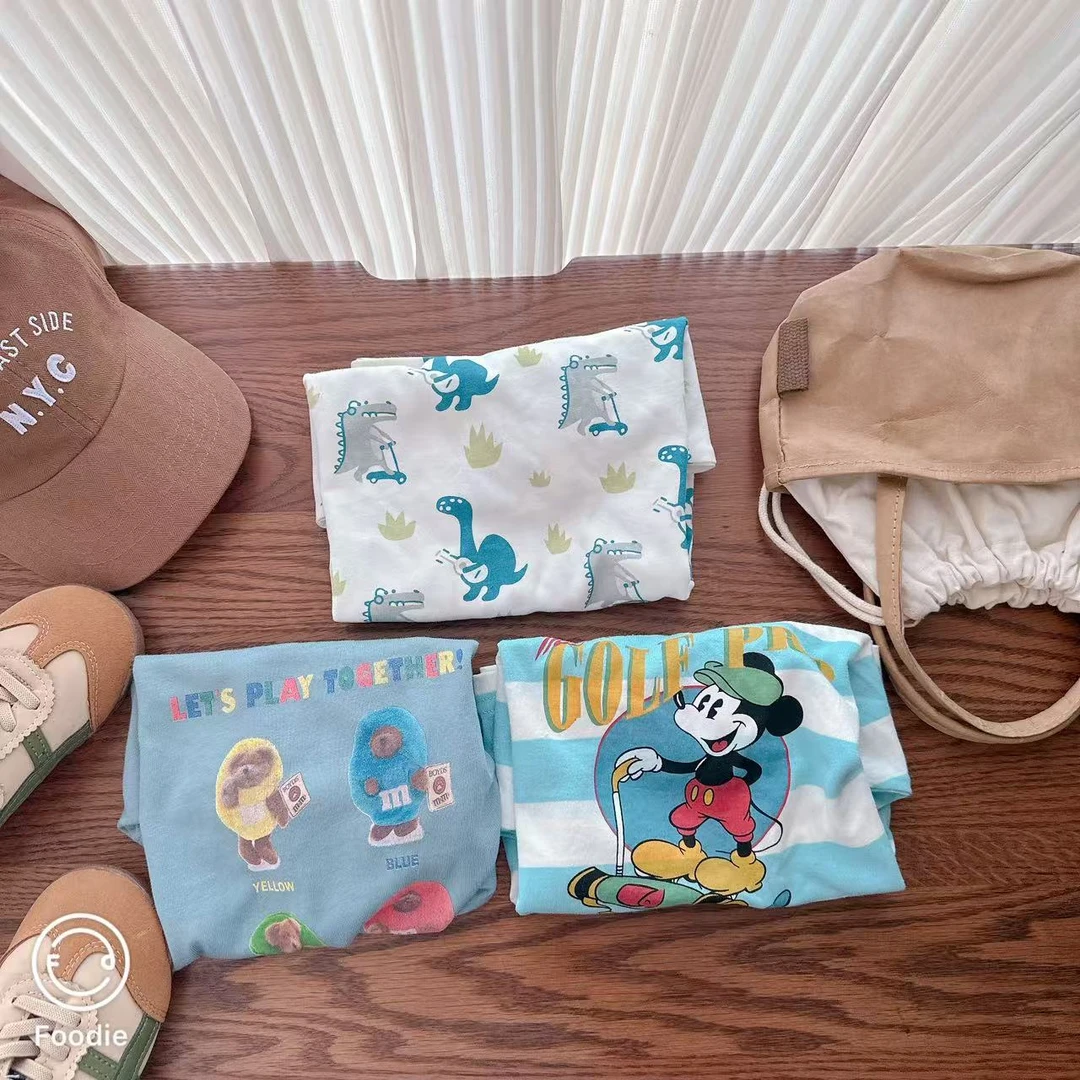 【蓝色系福袋 A082】25年新款设计师原创设计搭配儿童短袖组合