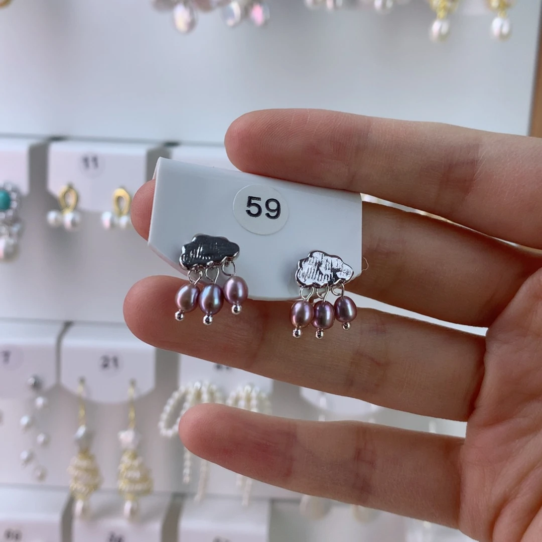 未镶嵌耳饰淡水珍珠