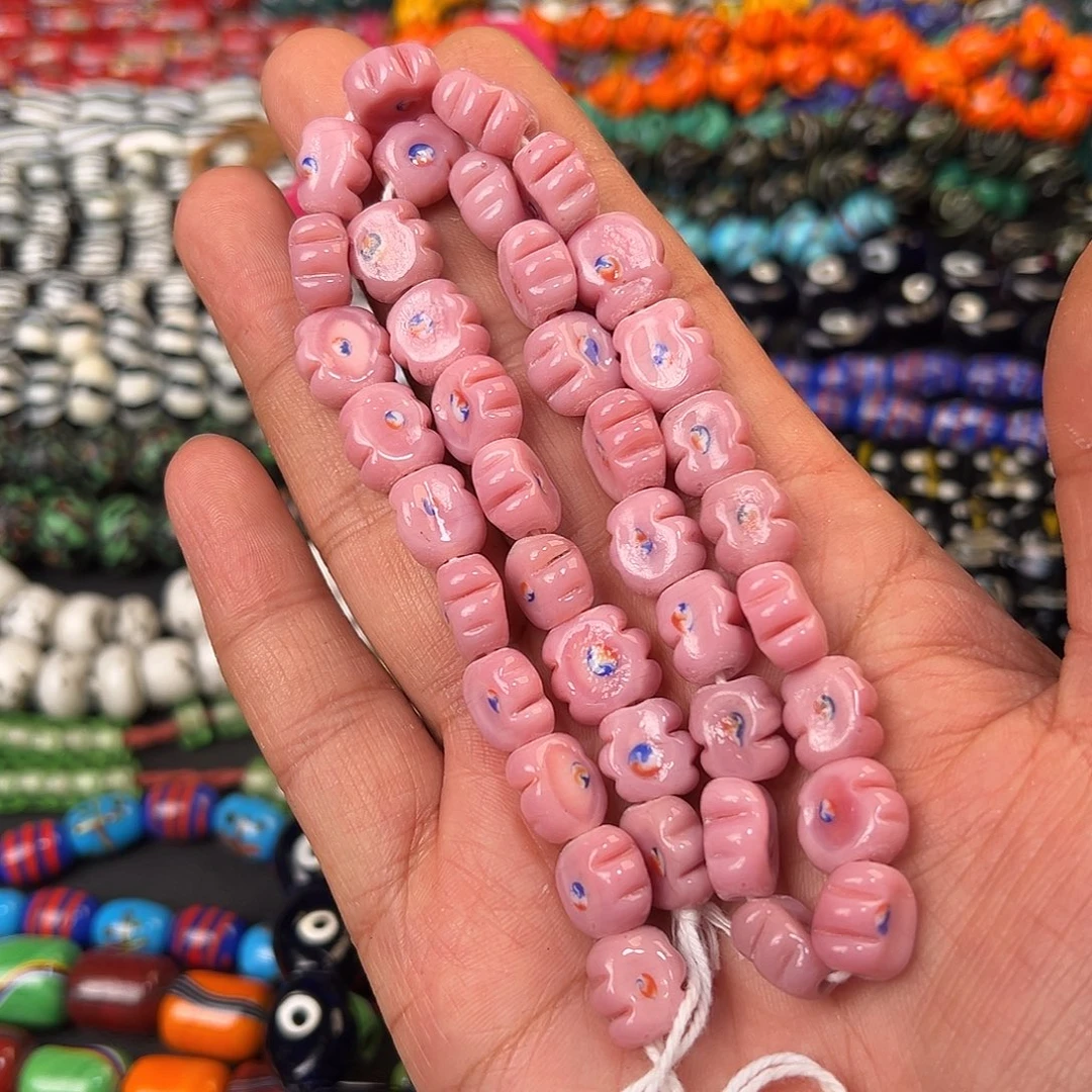 琉璃非金属51 粉色饼干珠