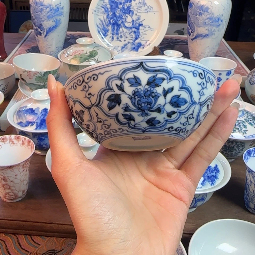 名窑口 开窗花卉普洱杯福利