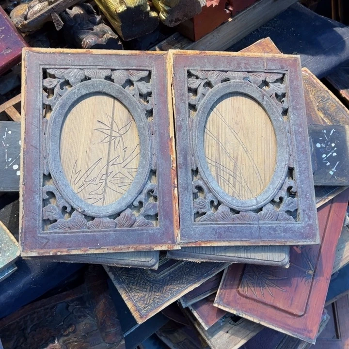 香榧木静**扬老木雕花板艺术