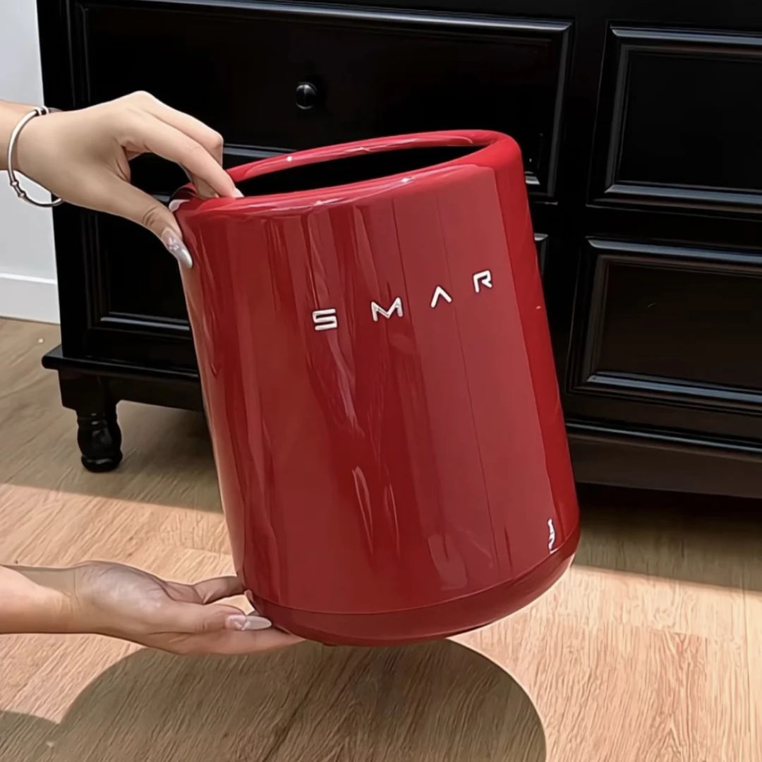 MOMO垃圾桶家用客厅厨房卫生间卧室办公室轻奢奶油