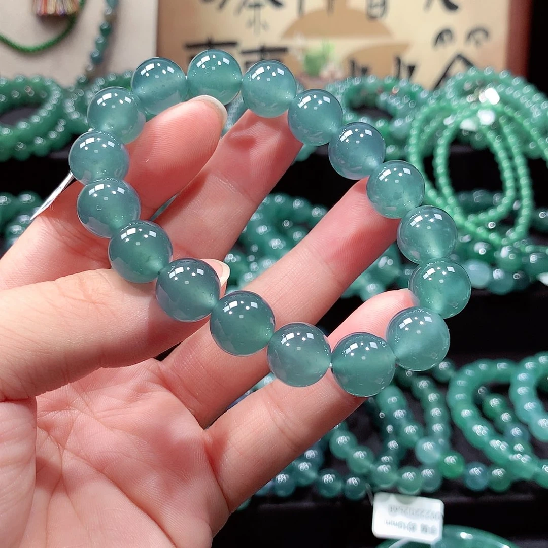 翡翠未镶嵌手链卡12.5