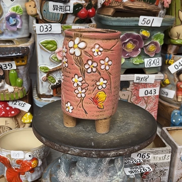 粗陶材质多肉花盆