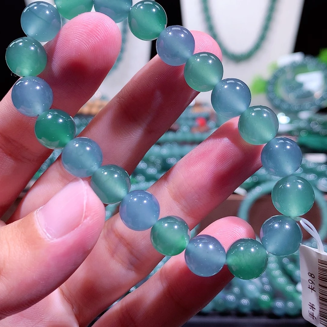 翡翠未镶嵌手链天然a货翡翠手串9.8